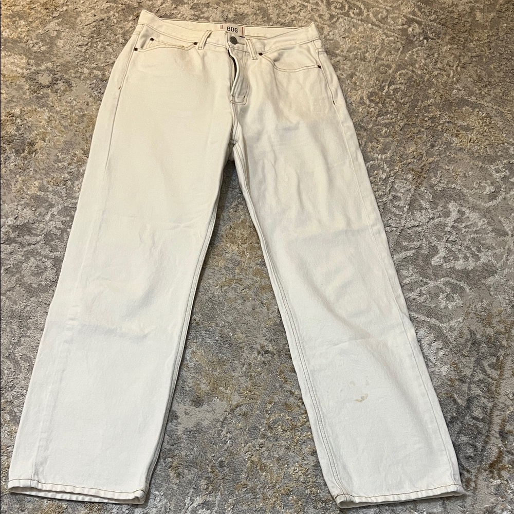 BDG women’s Cream Straight Jeans